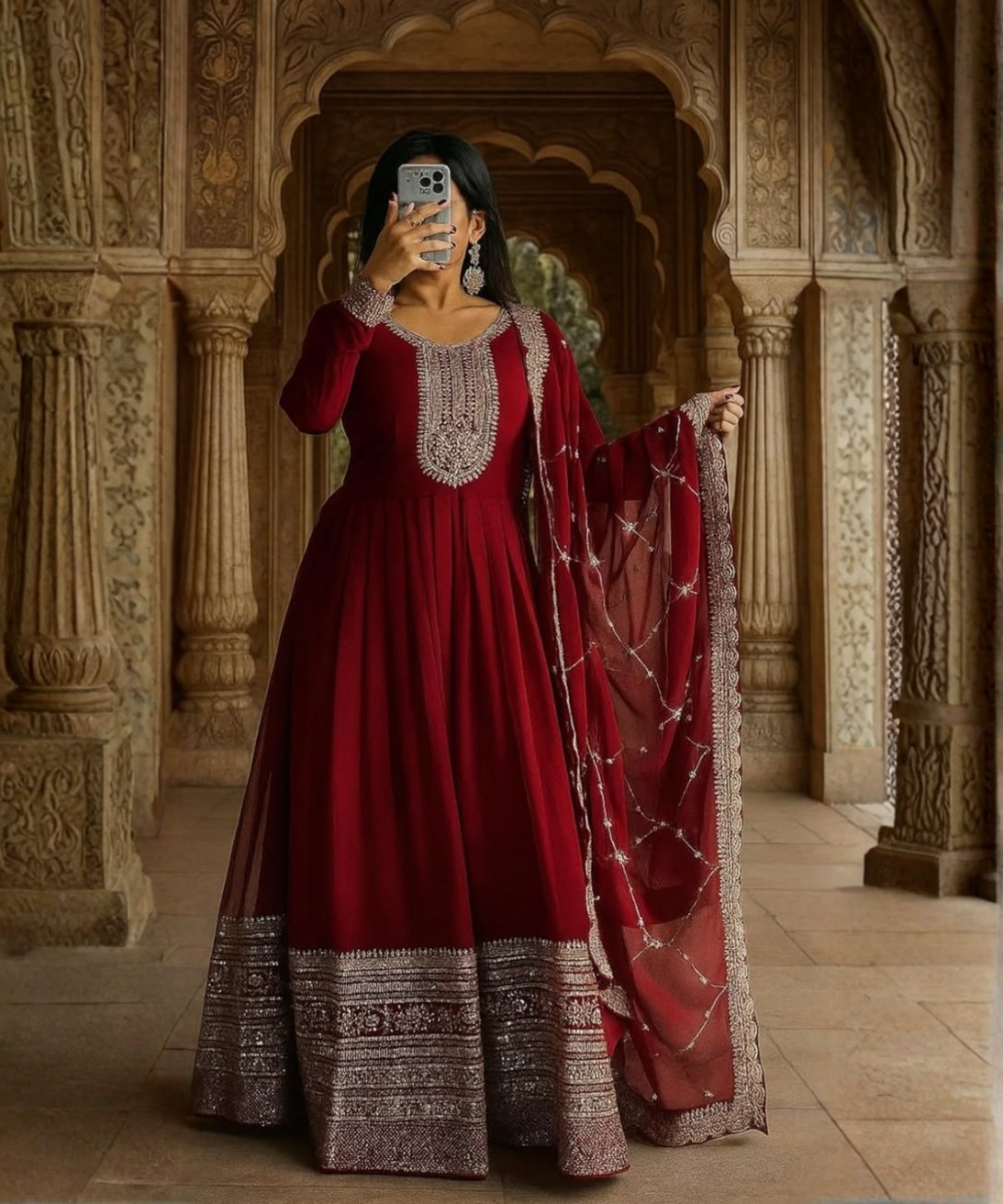 Gowns With Dupatta