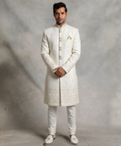 Long Jacket Style Plain Sherwani