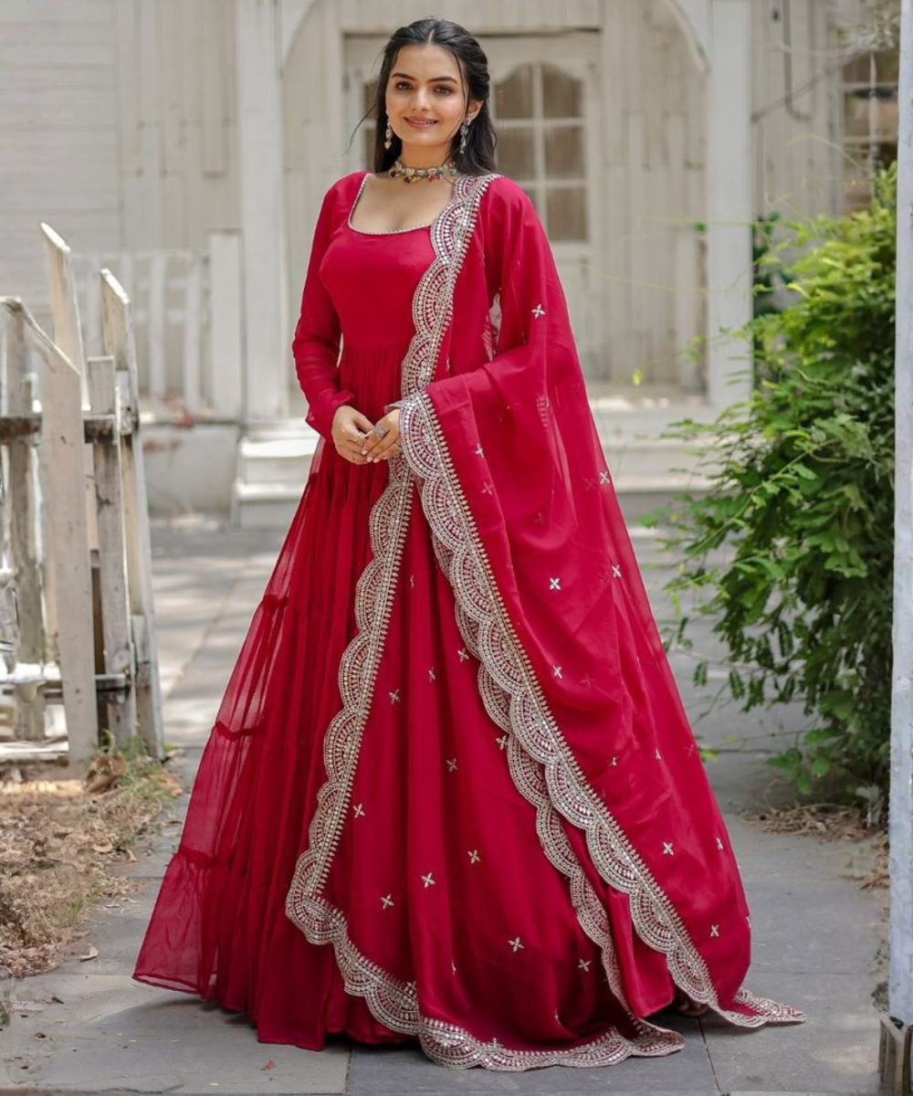 Gowns With Dupatta